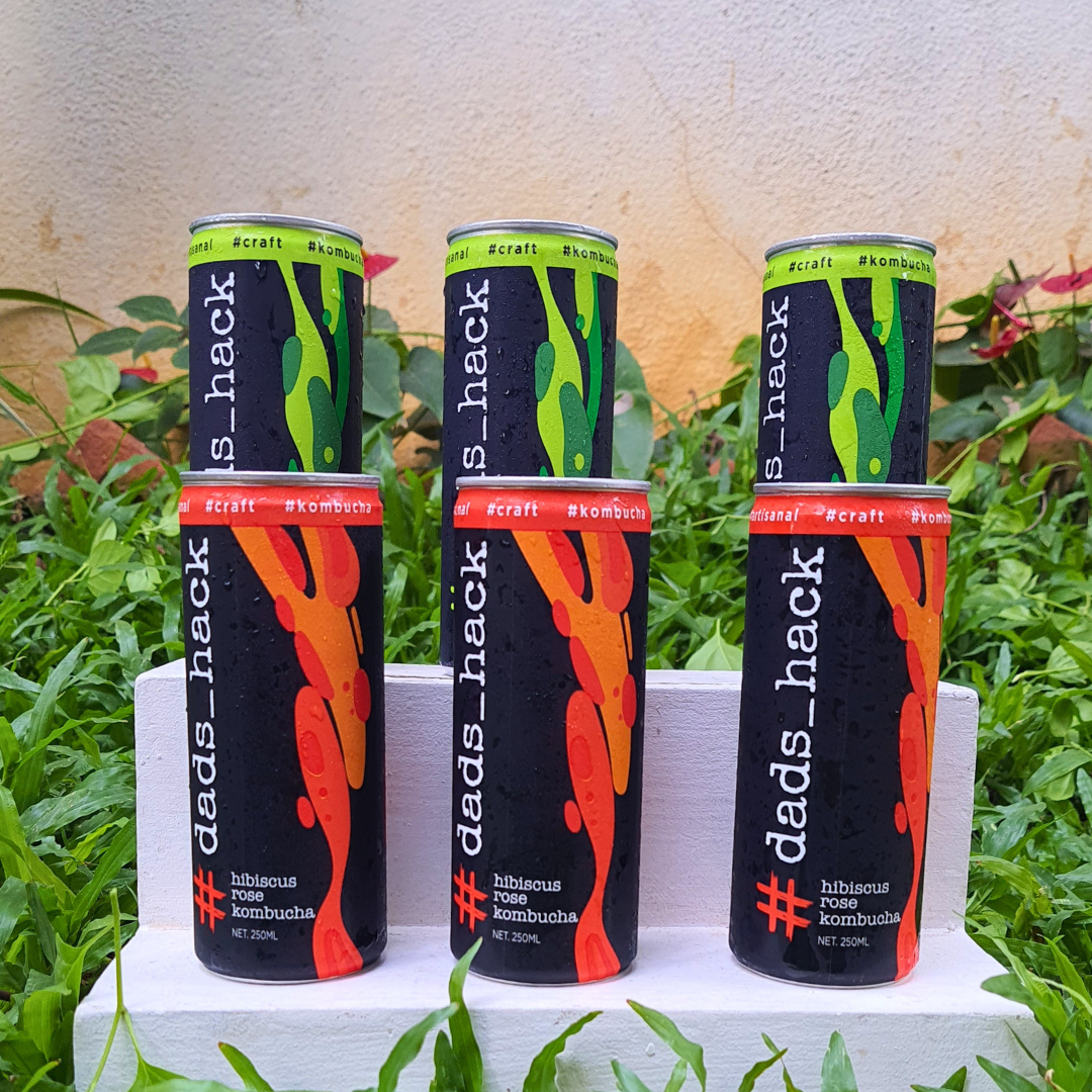Pack of 6 Kombucha Cans [Berry Basil + Hibiscus Rose]