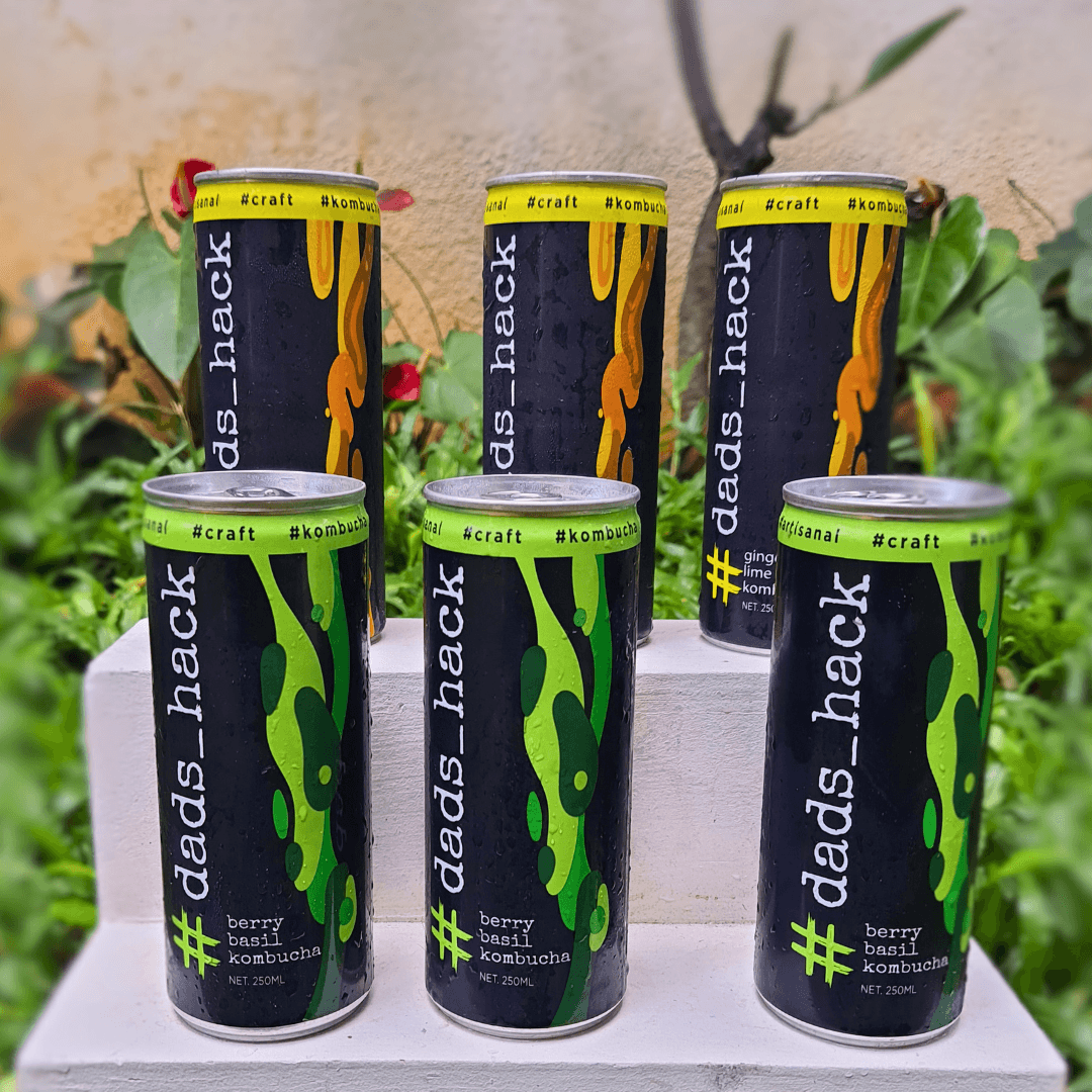 Pack of 6 Kombucha Cans [Berry Basil + Ginger Lime]