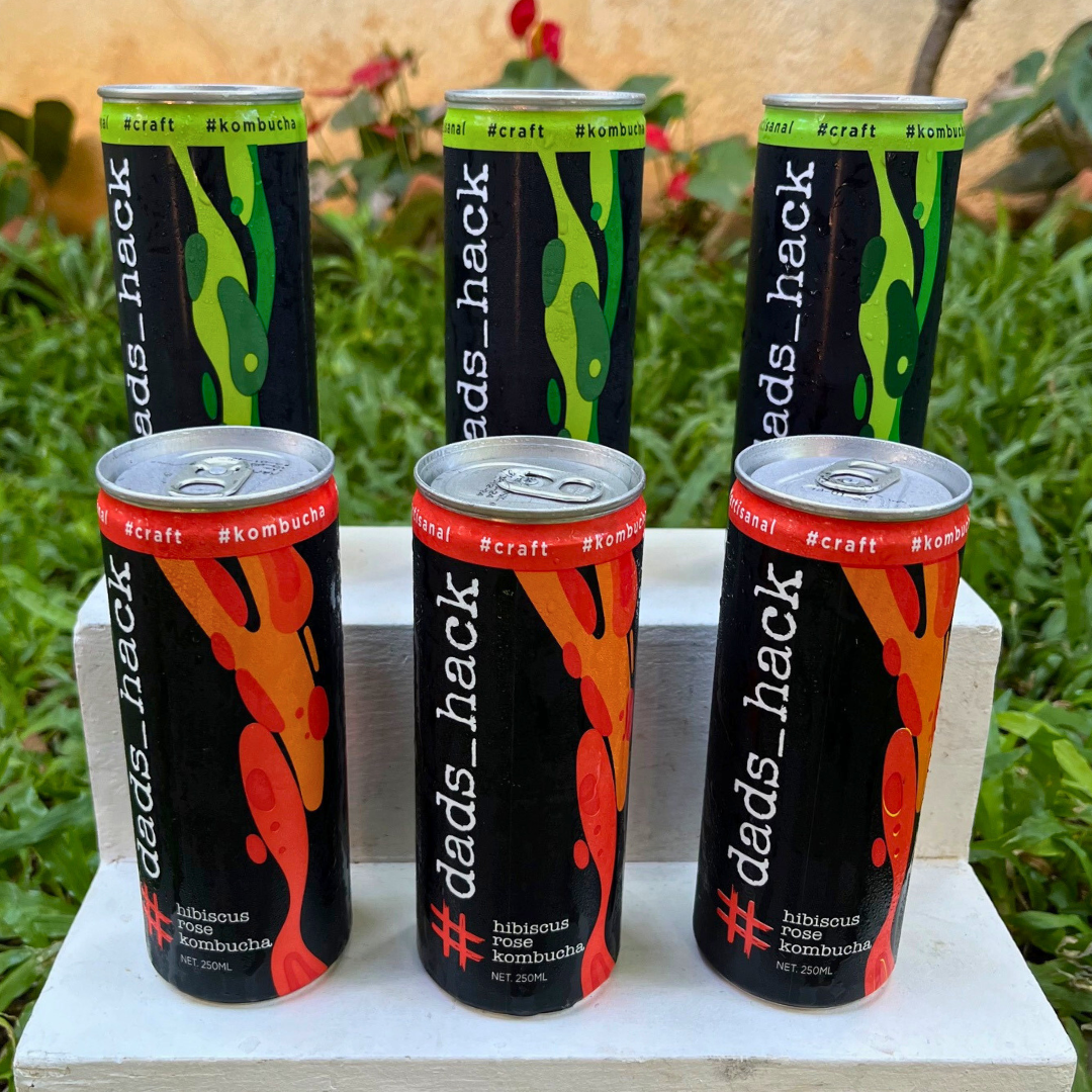 Pack of 6 Kombucha Cans [Berry Basil + Hibiscus Rose]