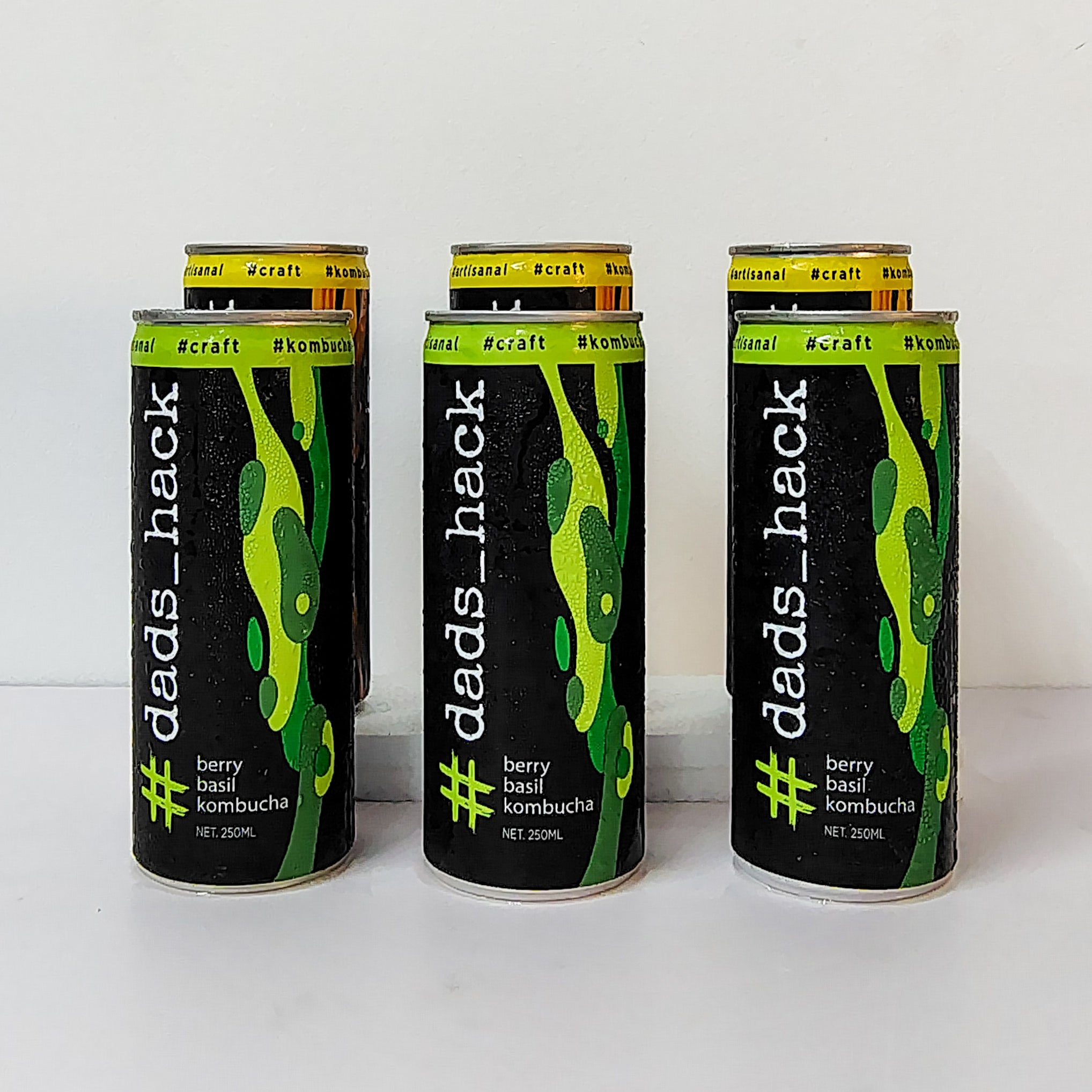 Berry Basil + Ginger Lime - Pack of 6 Kombucha Cans