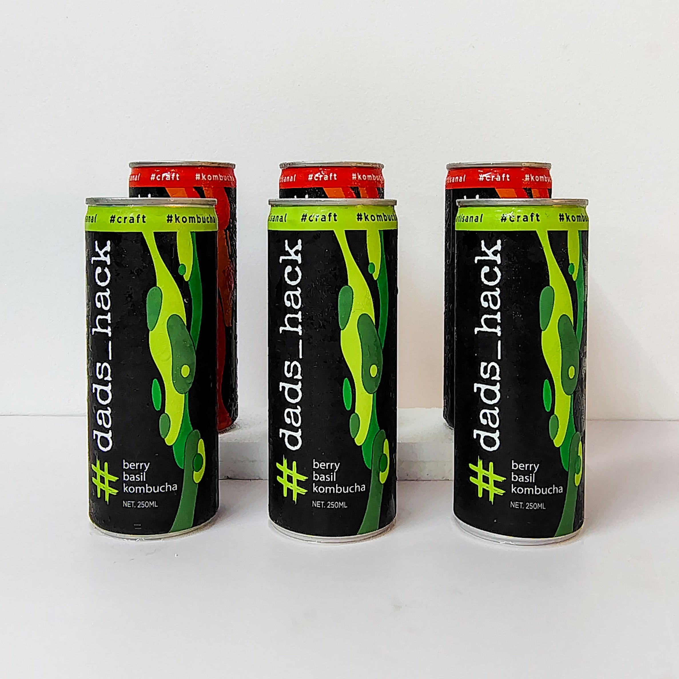 Berry Basil + Hibiscus Rose - Pack of 6 Kombucha Cans