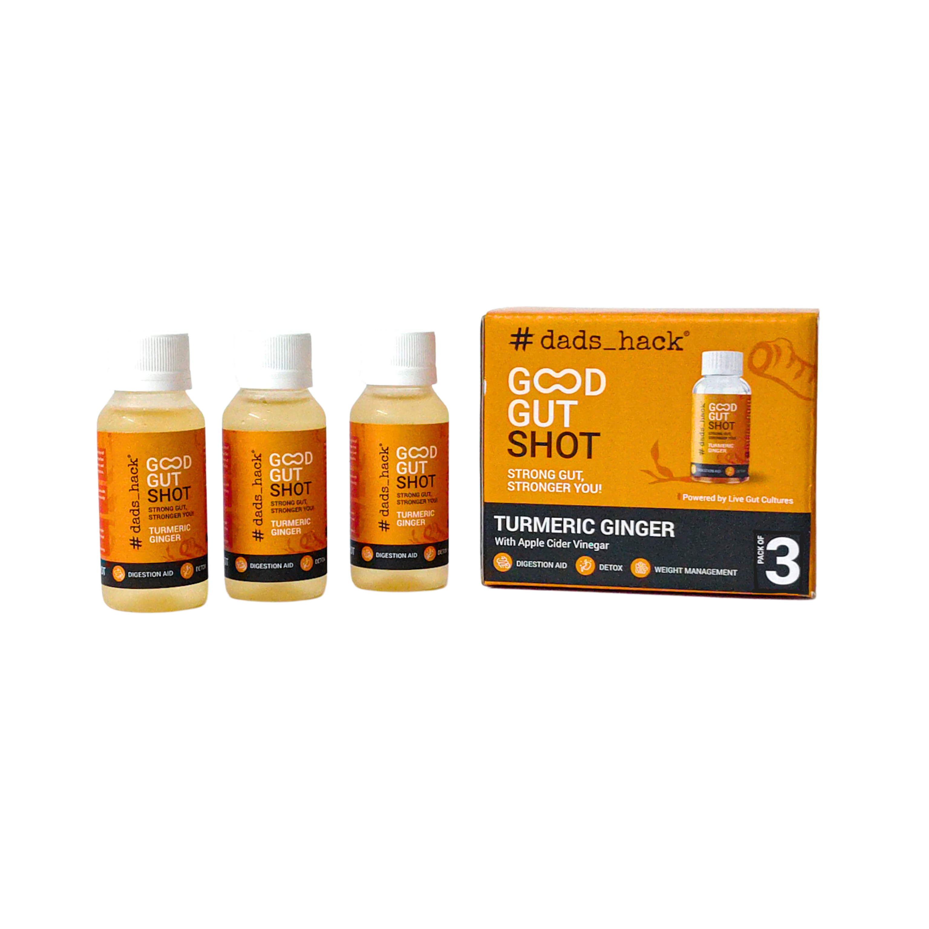 Good Gut Shot - Turmeric Ginger (Pack of 3)