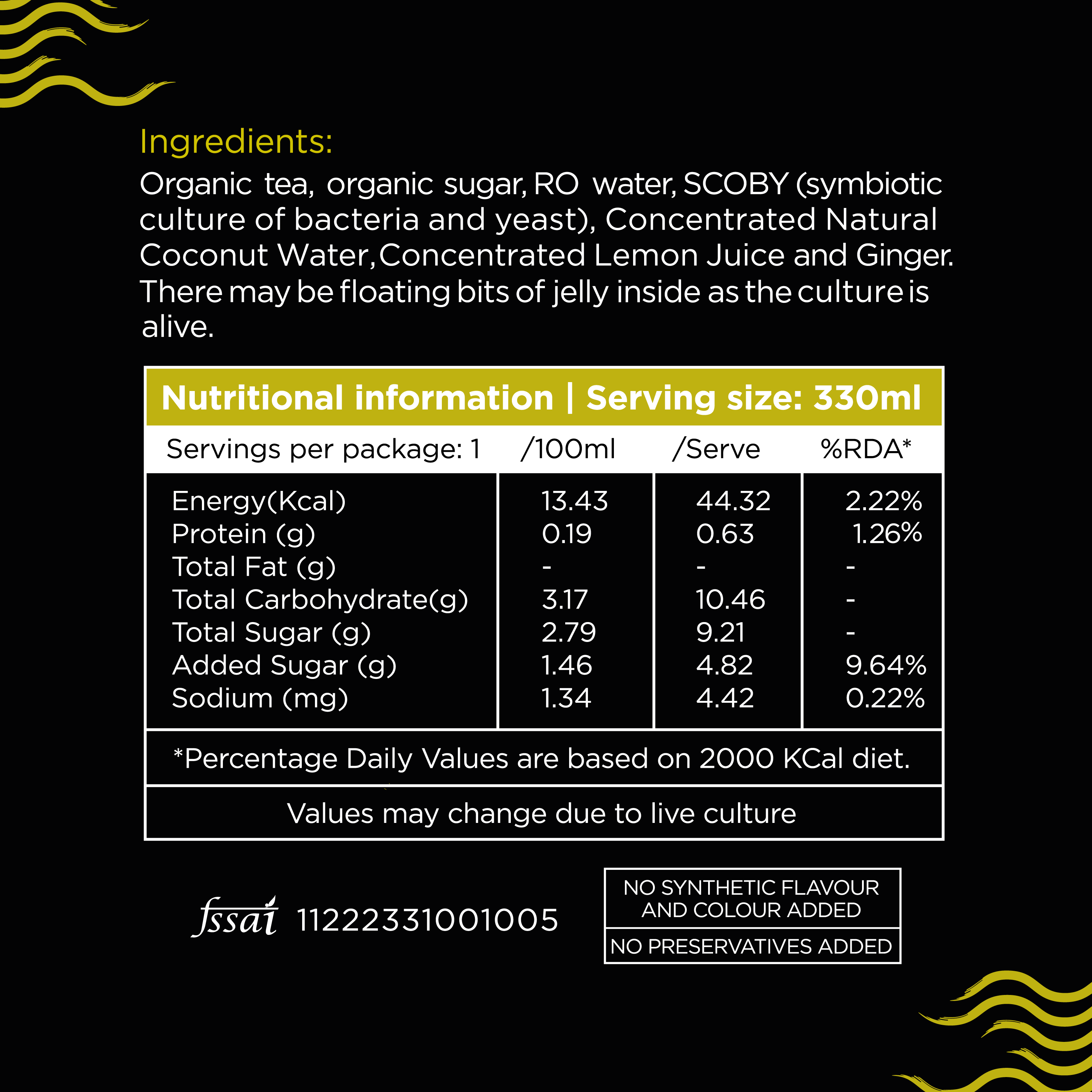 6-Pack Kombucha Bottles