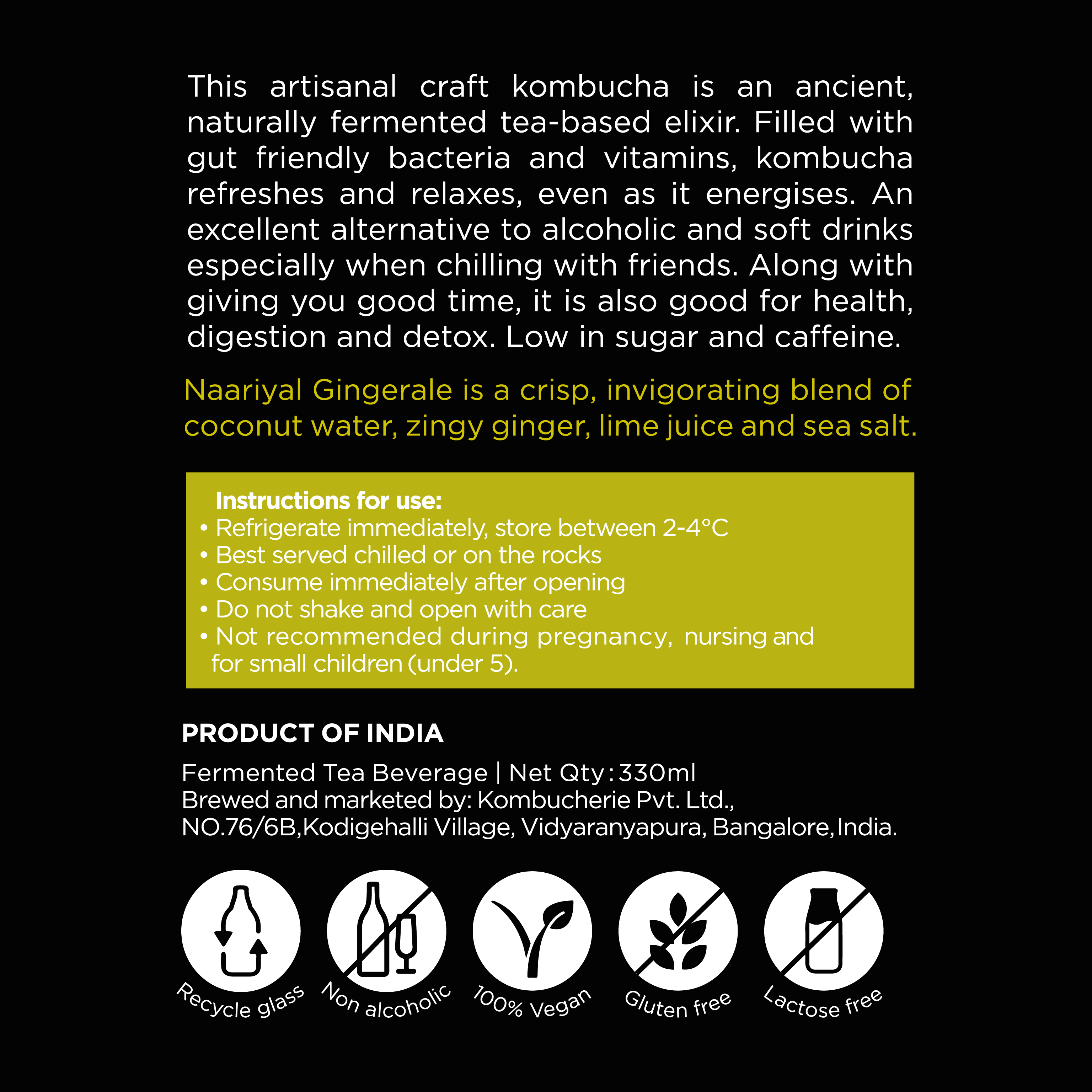 Naariyal Gingerale Kombucha