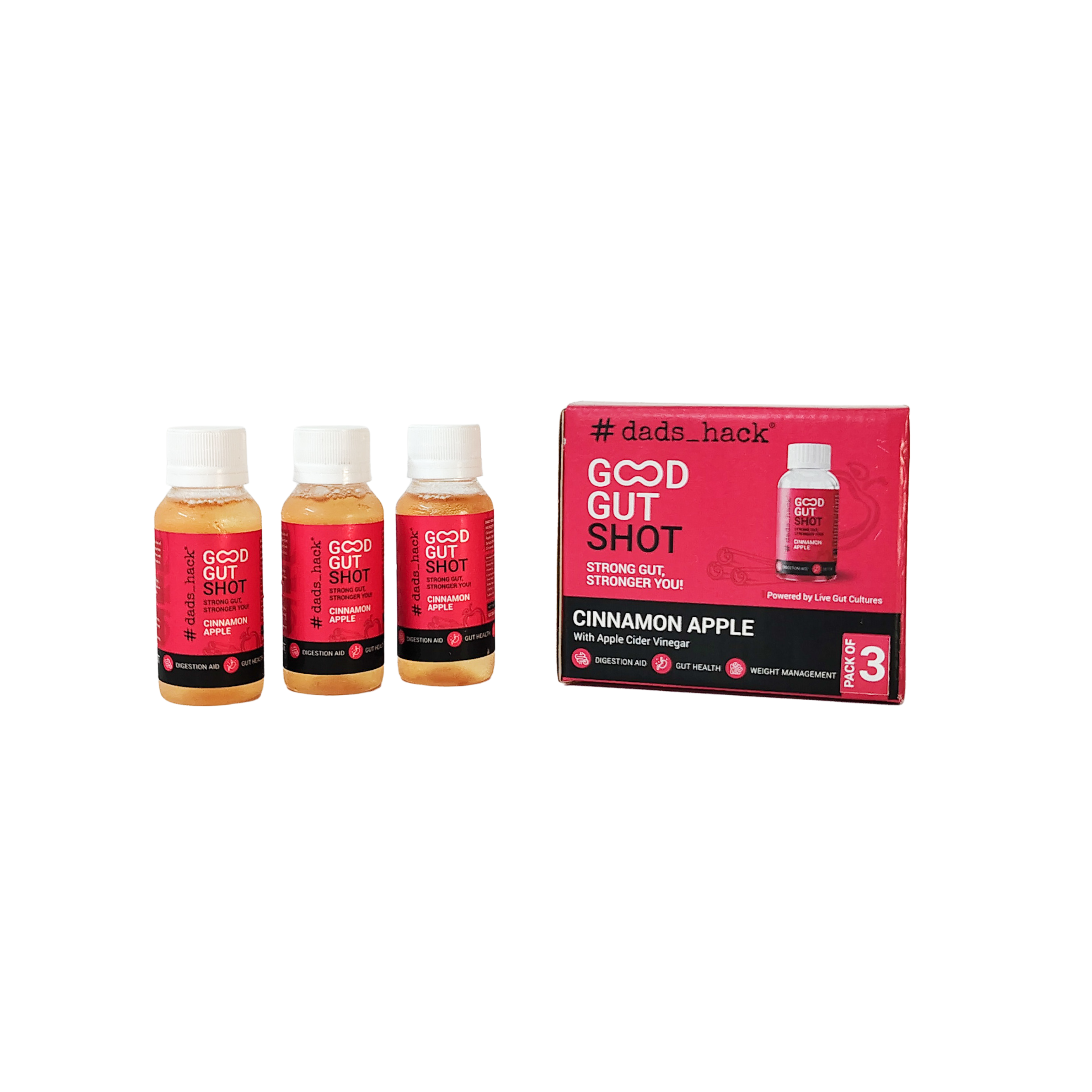 Good Gut Shot - Cinnamon Apple (Pack of 3)