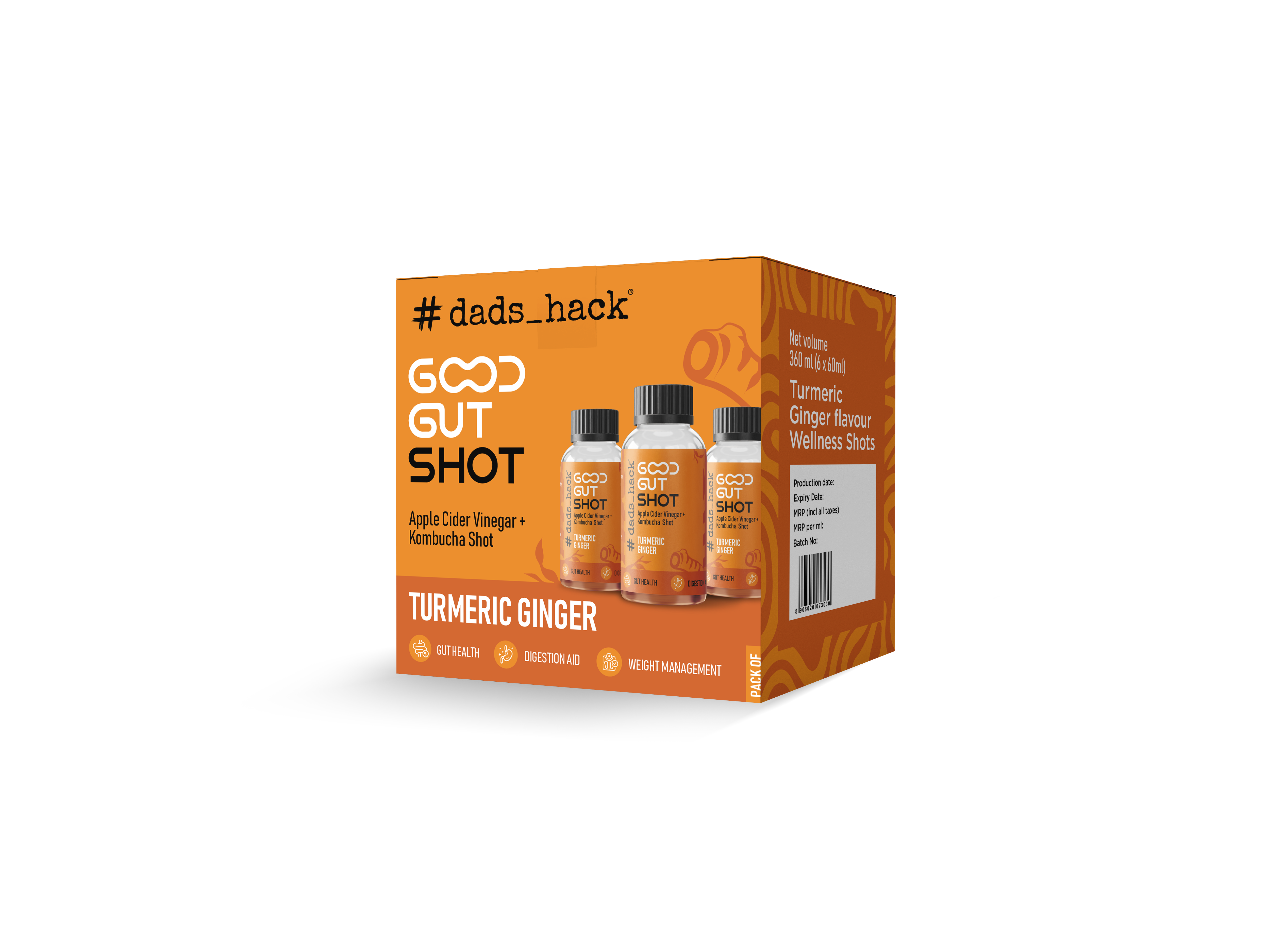 Good Gut Shot - Turmeric Ginger (Pack of 6)